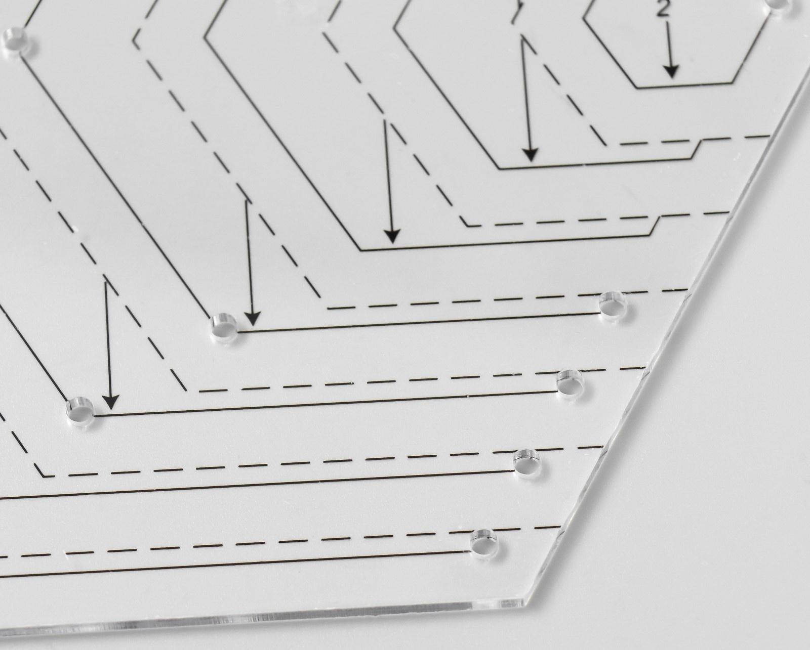 Линейка для пэчворка пластик 