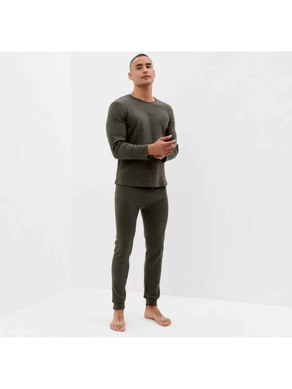 Комплект мужской термо (джемпер, брюки) MINAKU цвет хаки, р-р 48