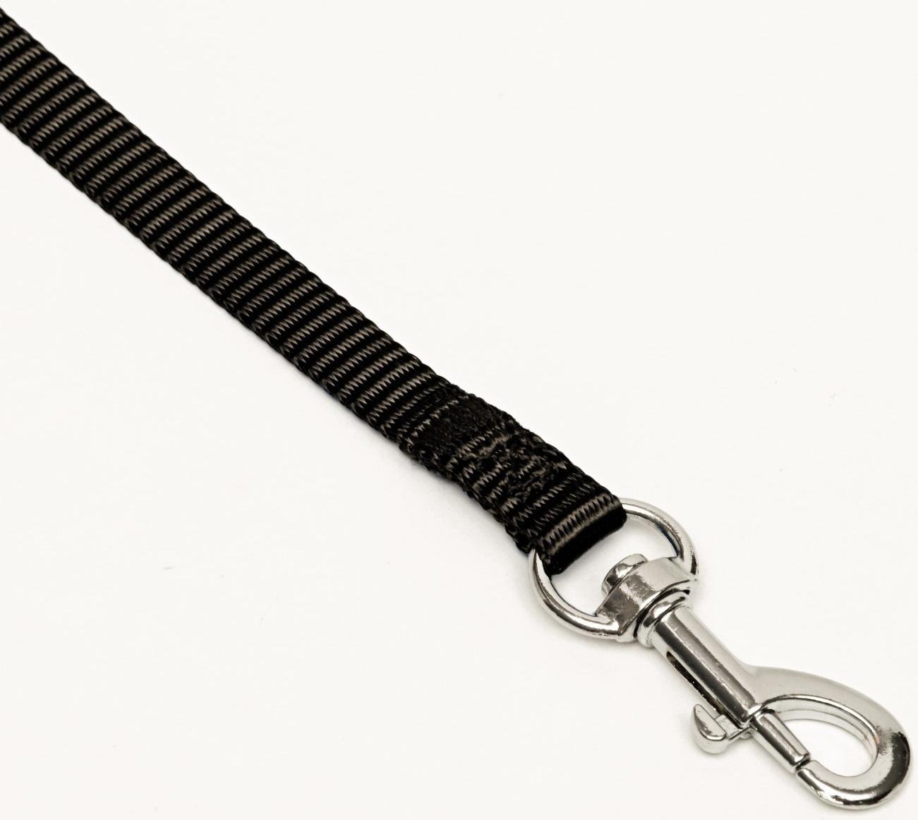 Поводок 120 х 1 см, полиэстер,  чёрный