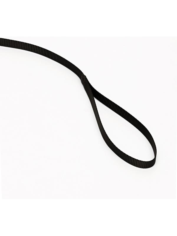 Поводок 120 х 1 см, полиэстер,  чёрный