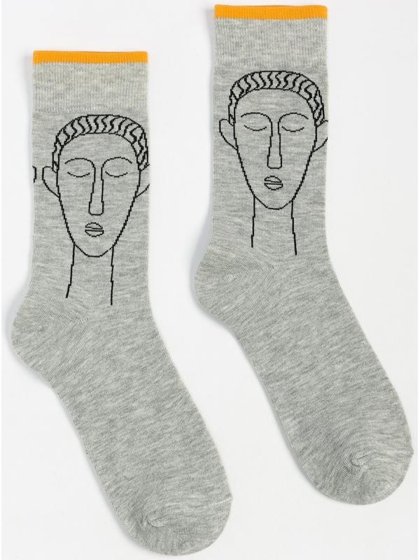 Носки, цвет серый, размер 25-27