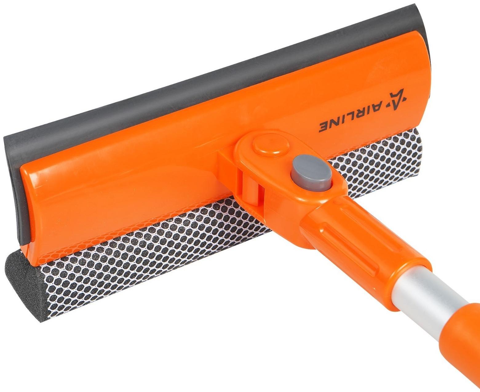 Щетка для мытья стекол Airline, с телескопической ручкой, поролоном и водосгоном, 75-125 см   982786