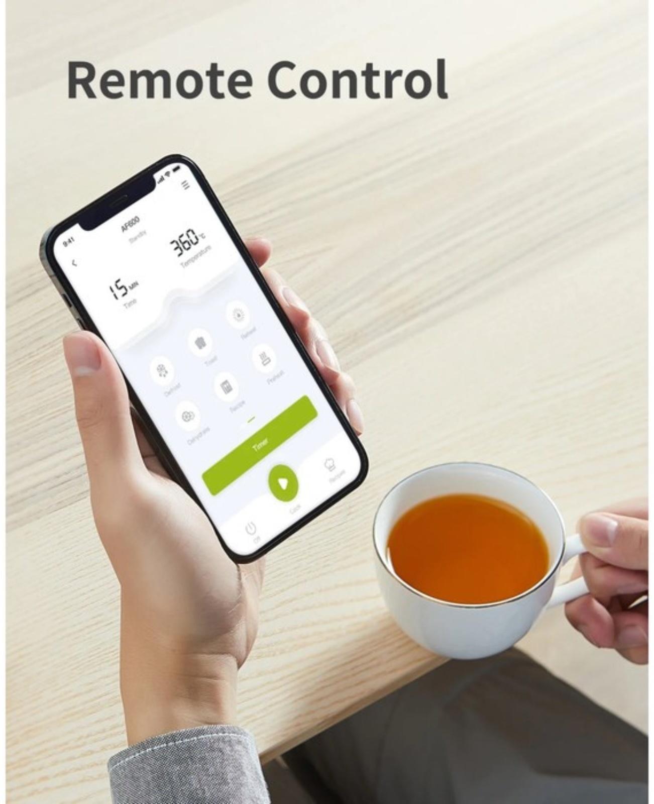 Аэрогриль Kyvol AF600, 5.5 л, 1350 Вт, 12 программ, 100-400 °С, чёрная