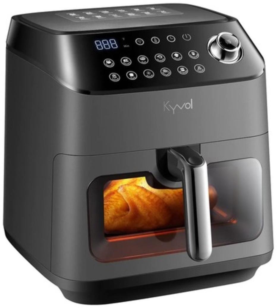 Аэрогриль Kyvol AF600, 5.5 л, 1350 Вт, 12 программ, 100-400 °С, чёрная