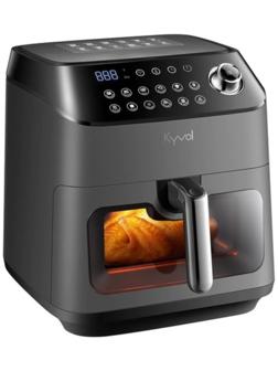 Аэрогриль Kyvol AF600, 5.5 л, 1350 Вт, 12 программ, 100-400 °С, чёрная