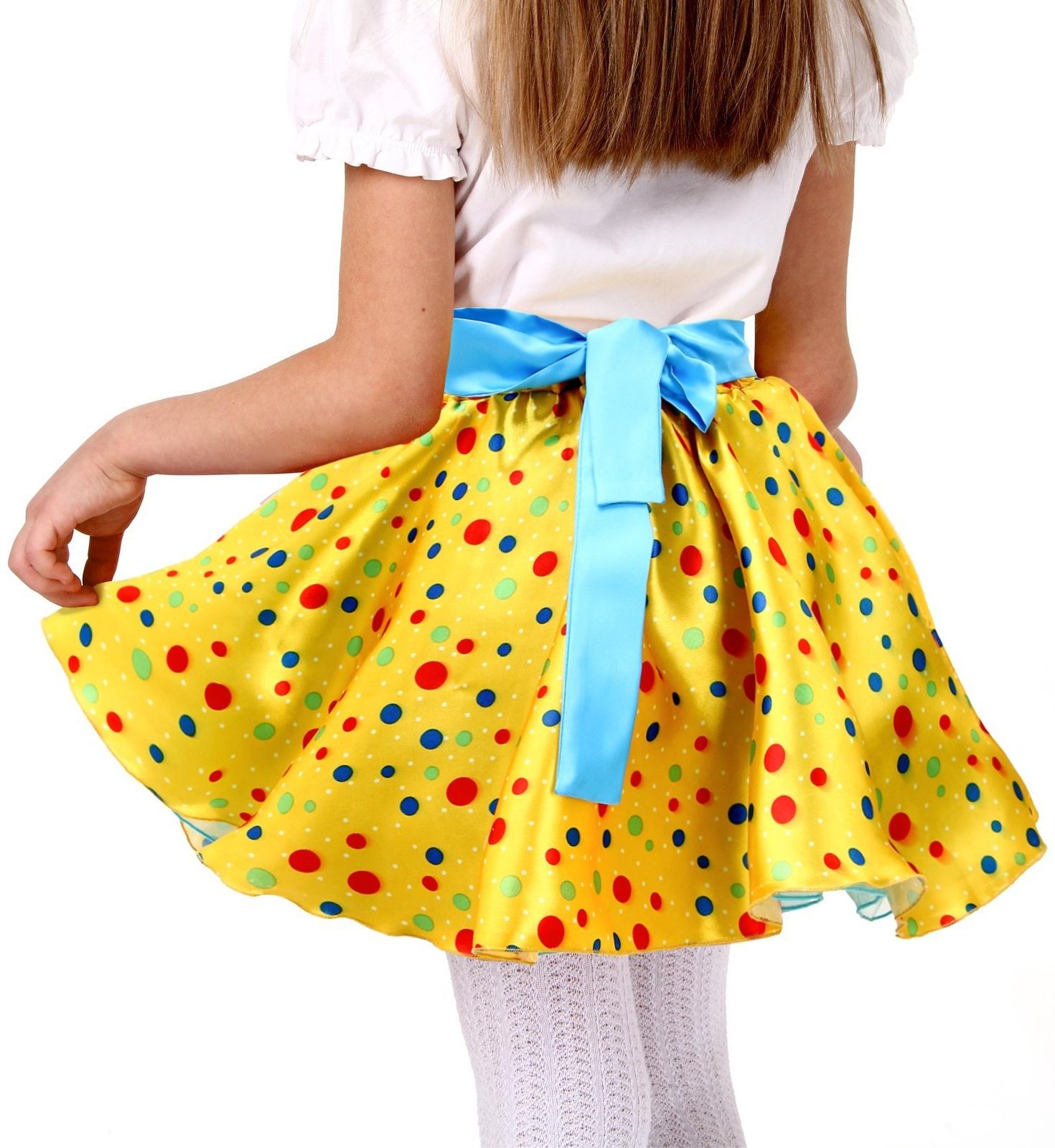 Карнавальный набор «Стиляги 7», юбка жёлтая в мелкий цветной горох, пояс, повязка, рост 98-104 см
