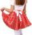 Карнавальный набор «Стиляги 3», юбка красная с белыми сердцами, пояс, повязка, рост 110-116 см