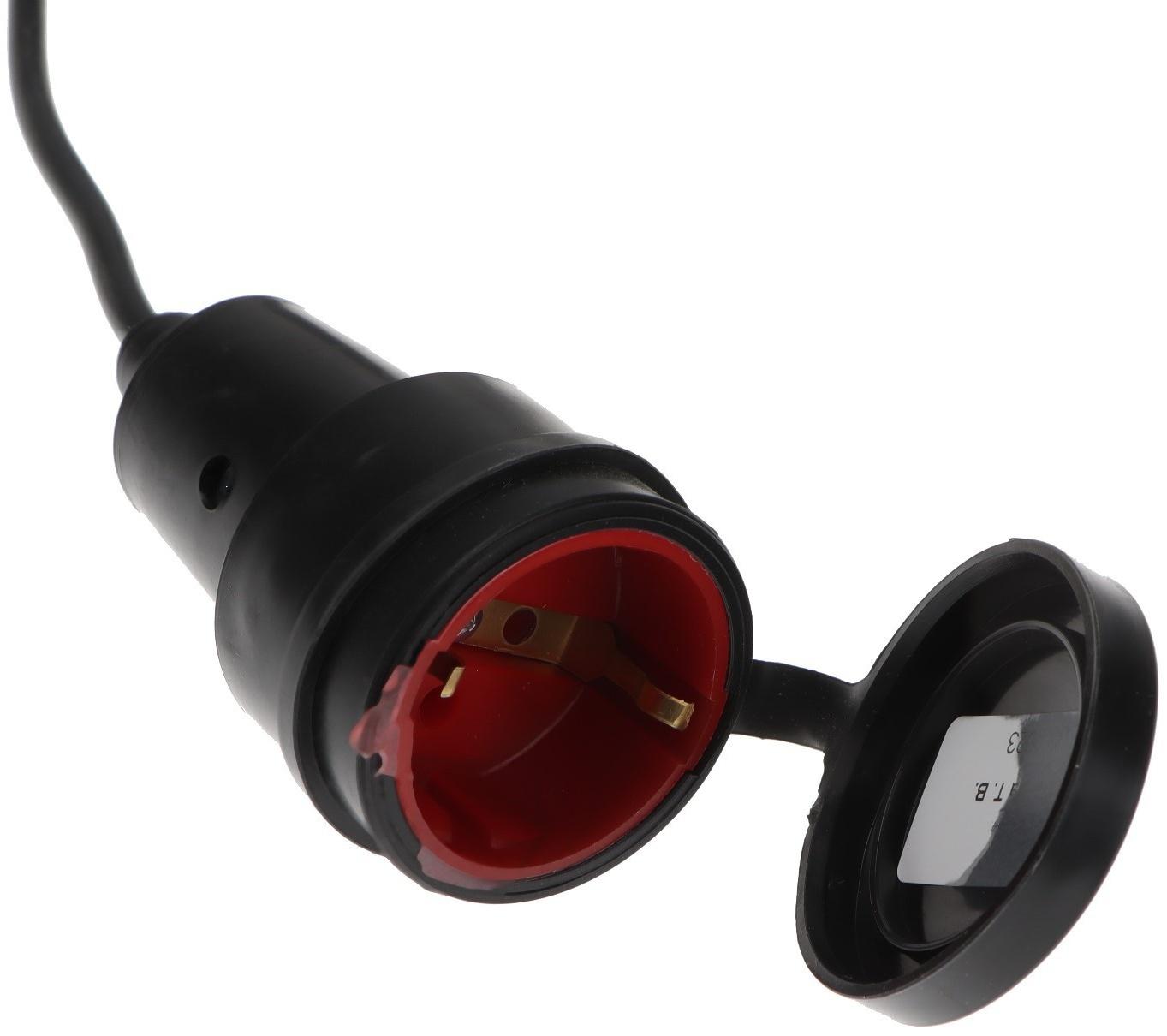 Удлинитель в бухте Luazon Lighting, 1 розетка, 10 м, 10А, ПВС 3х0,75мм2, с з/к, IP44