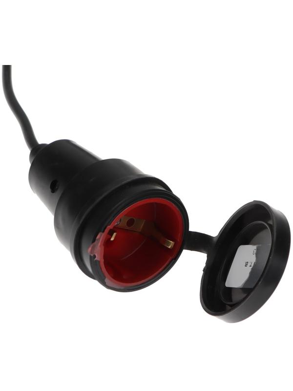 Удлинитель в бухте Luazon Lighting, 1 розетка, 10 м, 10А, ПВС 3х0,75мм2, с з/к, IP44