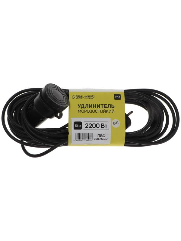 Удлинитель в бухте Luazon Lighting, 1 розетка, 10 м, 10А, ПВС 3х0,75мм2, с з/к, IP44