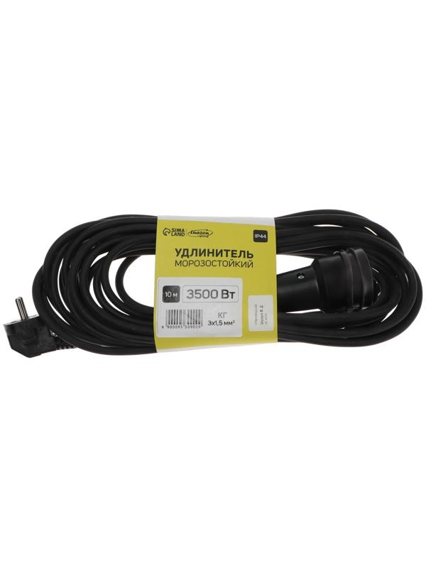 Удлинитель морозостойкий Luazon Lighting ECO, 1 розетка, 10 м, 16 А, КГ 3х1.5 мм2,с з/к,IP44