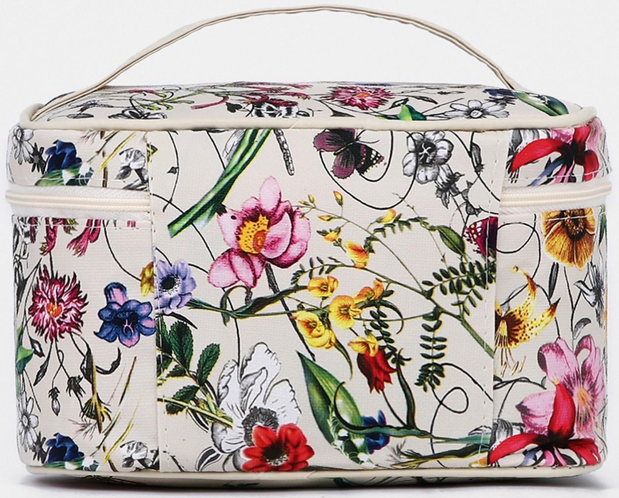 Косметичка на молнии, цвет белый/разноцветный