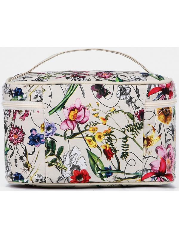 Косметичка на молнии, цвет белый/разноцветный