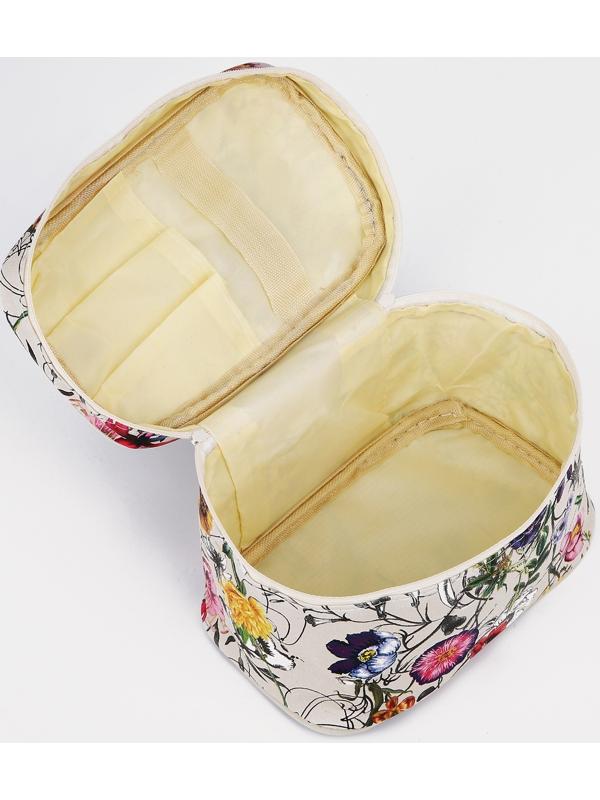 Косметичка на молнии, цвет белый/разноцветный