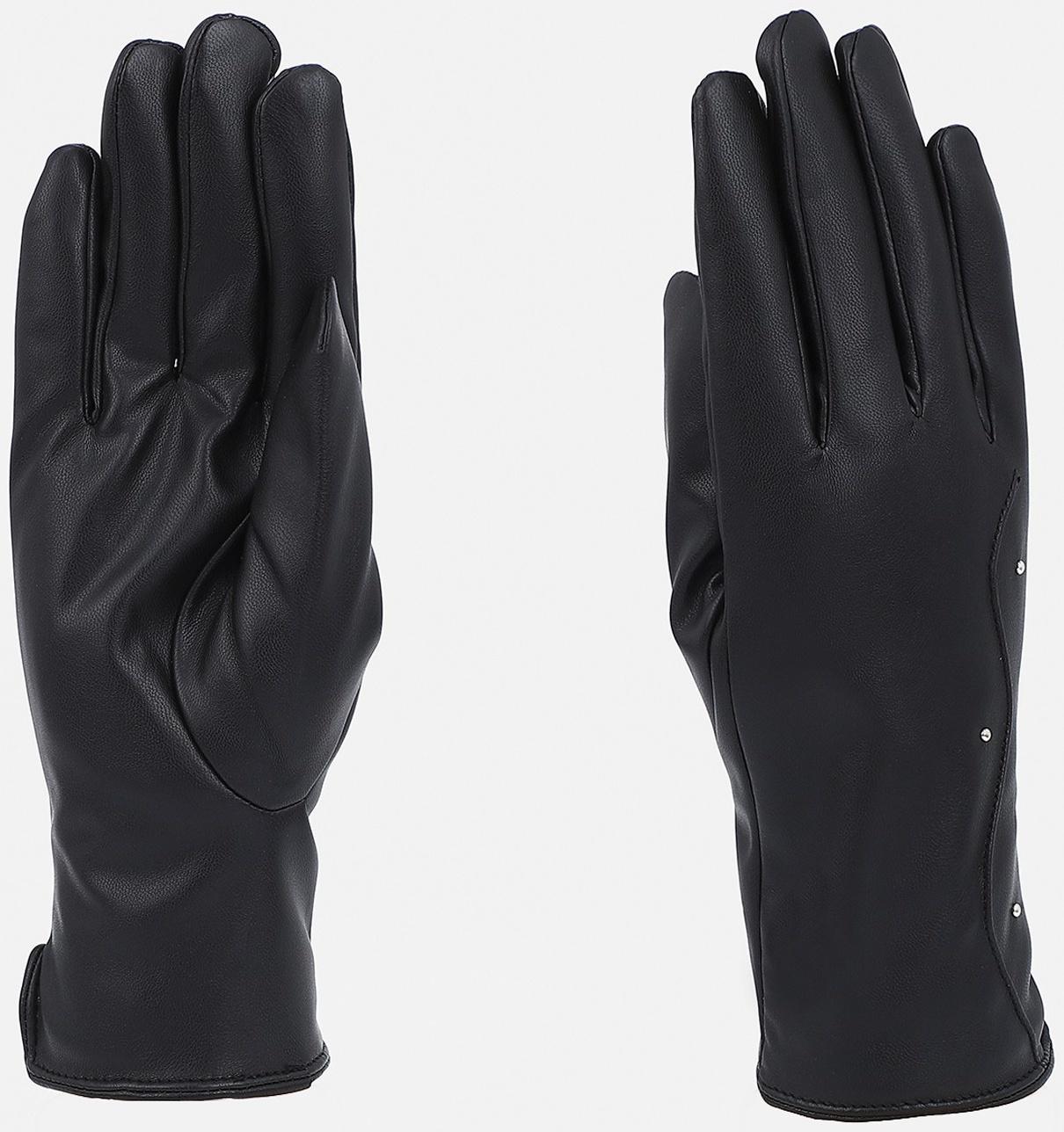 Перчатки женские, безразмерные, с утеплителем, цвет чёрный