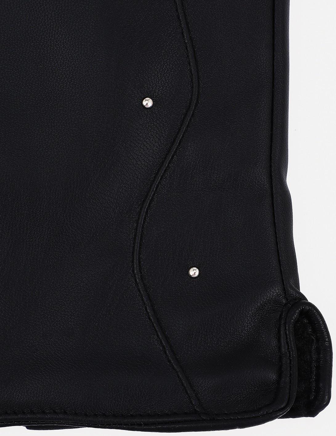 Перчатки женские, безразмерные, с утеплителем, цвет чёрный