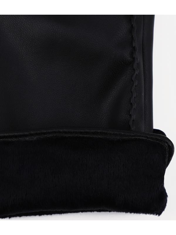 Перчатки женские, безразмерные, без утеплителя, цвет чёрный