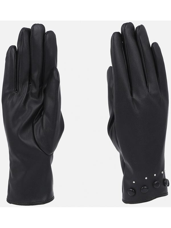 Перчатки женские, безразмерные, без утеплителя, цвет чёрный