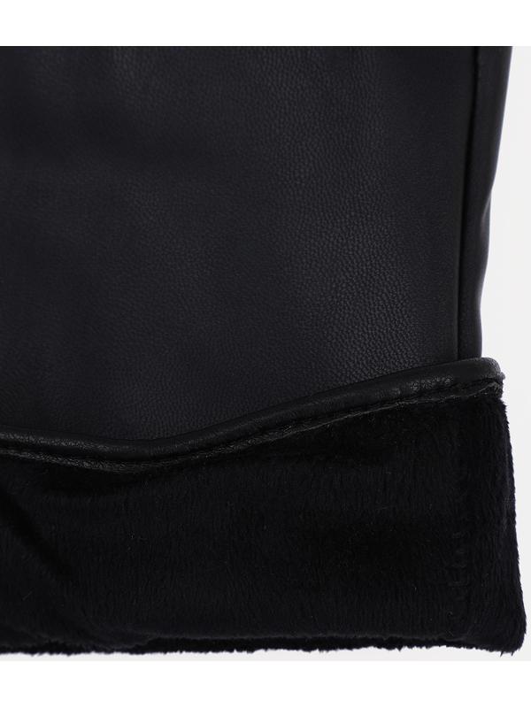 Перчатки женские, безразмерные, без утеплителя, цвет чёрный