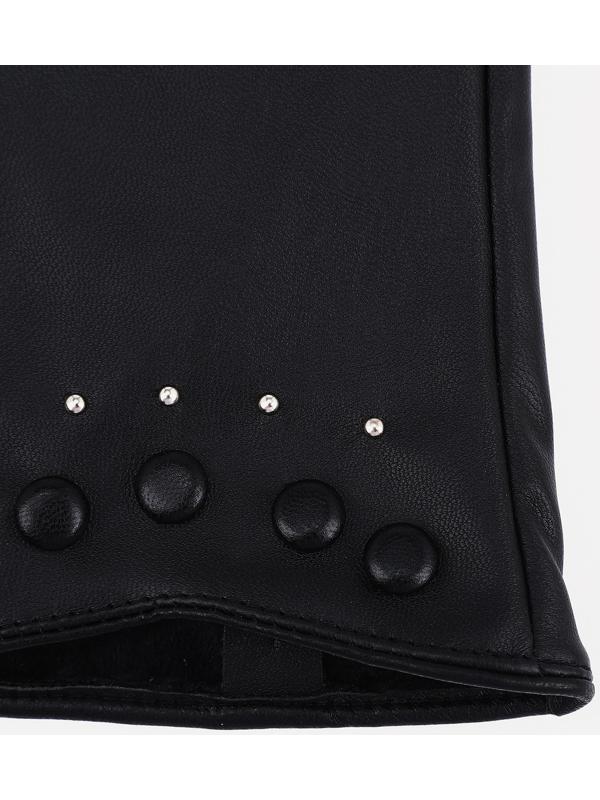 Перчатки женские, безразмерные, без утеплителя, цвет чёрный