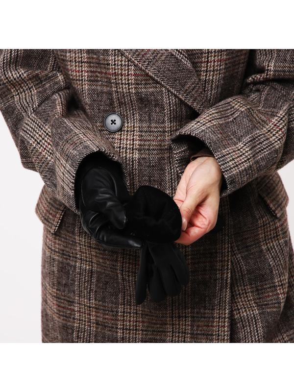 Перчатки женские, безразмерные, без утеплителя, цвет чёрный