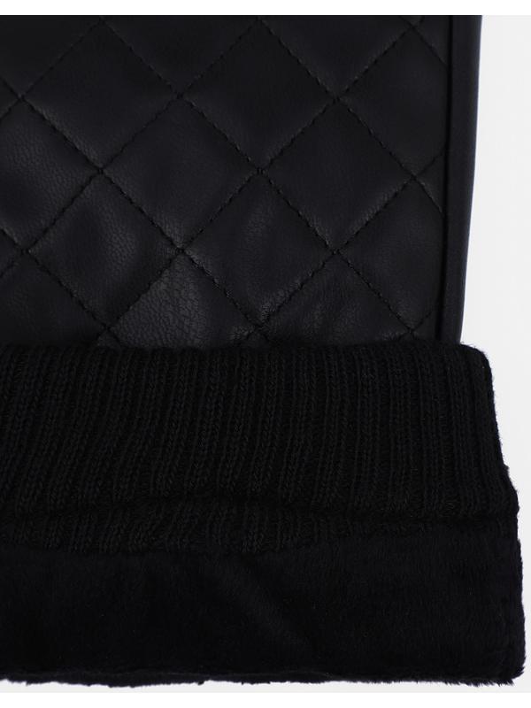 Перчатки женские, безразмерные, без утеплителя, цвет чёрный