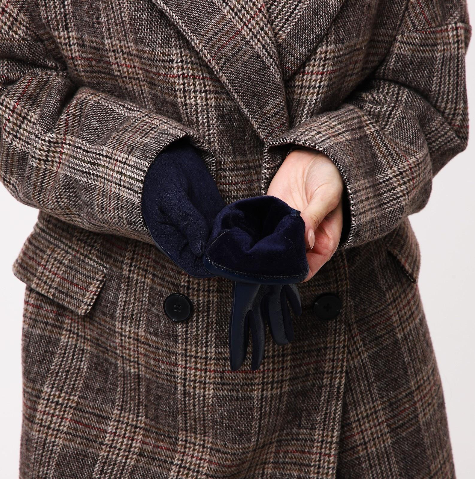 Перчатки женские, безразмерные, без утеплителя, цвет синий