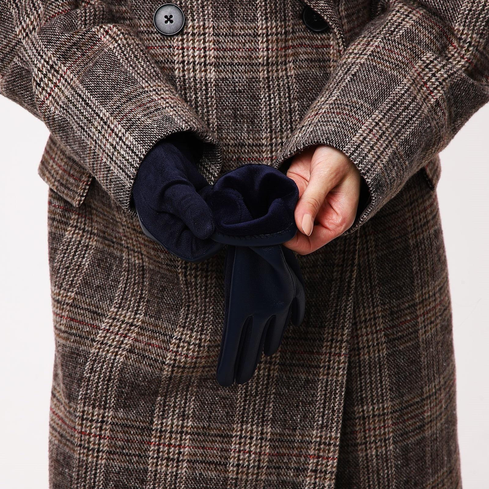 Перчатки женские, безразмерные, без утеплителя, цвет синий