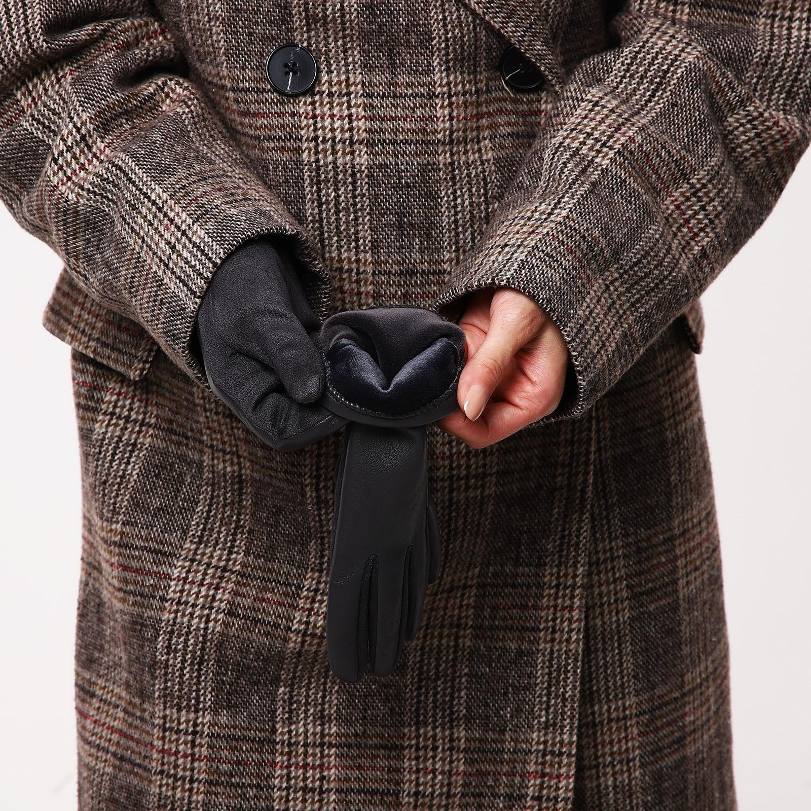 Перчатки женские, безразмерные, без утеплителя, цвет серый