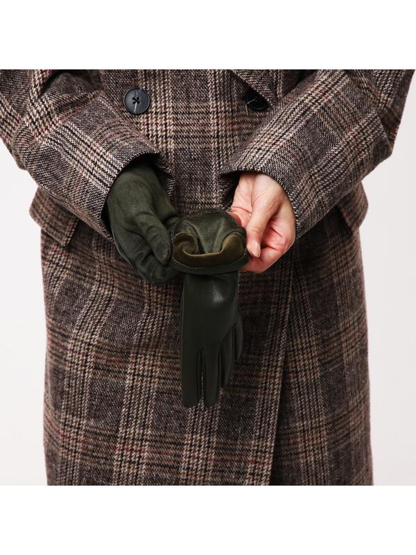 Перчатки женские, безразмерные, без утеплителя, цвет хаки