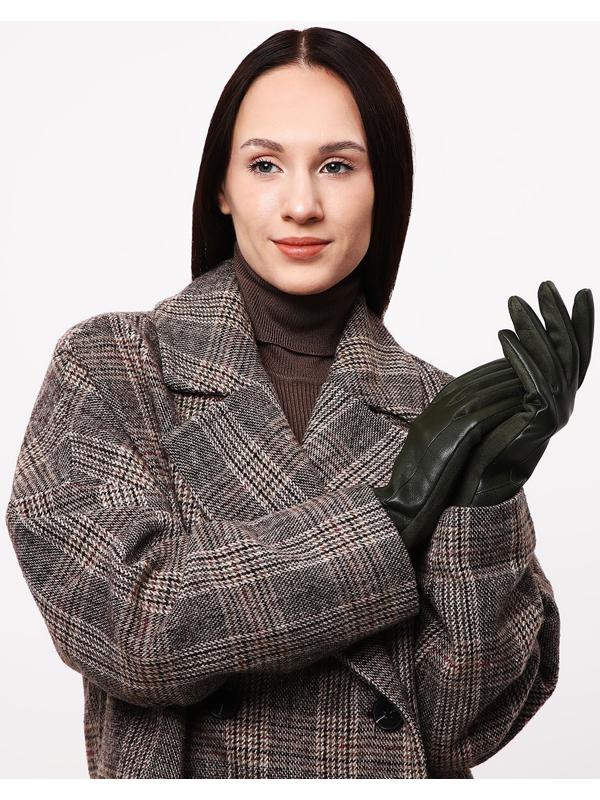 Перчатки женские, безразмерные, без утеплителя, цвет хаки