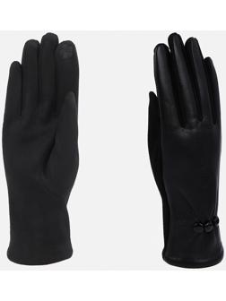 Перчатки женские, безразмерные, без утеплителя, цвет чёрный