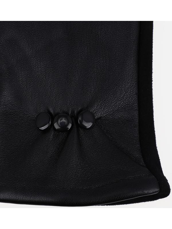 Перчатки женские, безразмерные, без утеплителя, цвет чёрный