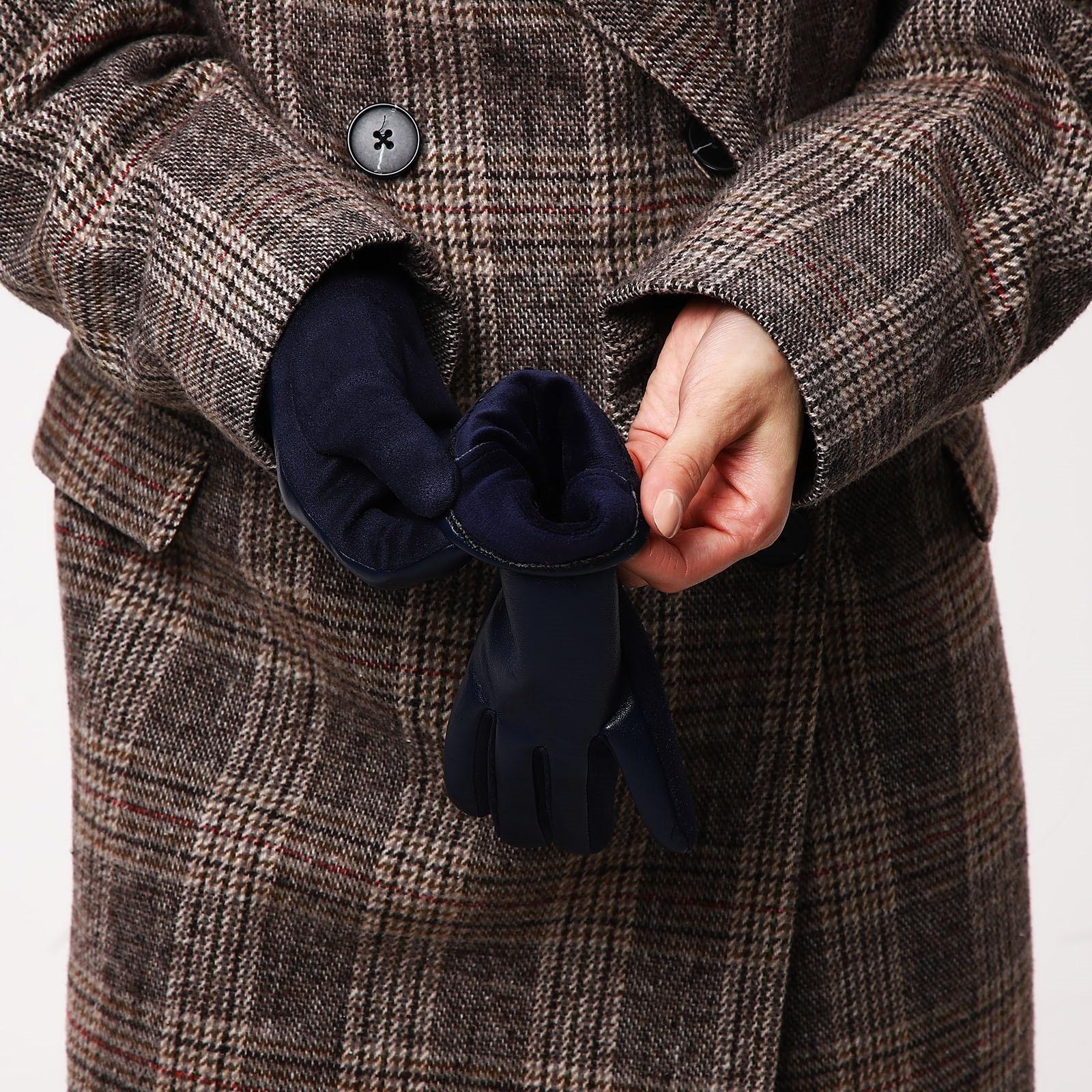 Перчатки женские, безразмерные, без утеплителя, цвет синий