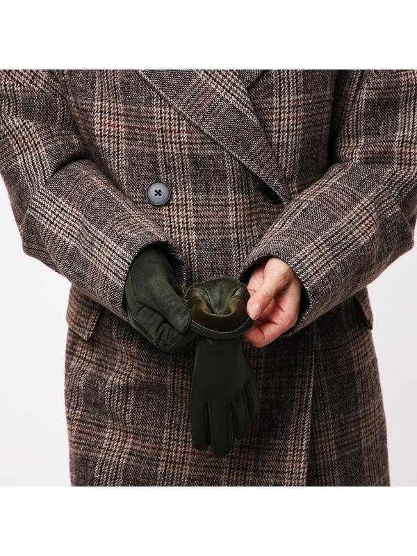 Перчатки женские, безразмерные, без утеплителя, цвет хаки