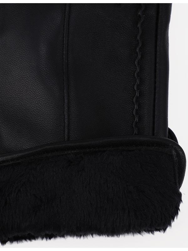 Перчатки женские, безразмерные, без утеплителя, цвет чёрный