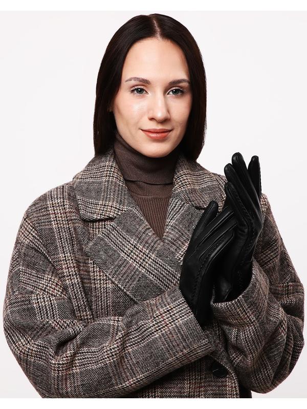 Перчатки женские, безразмерные, без утеплителя, цвет чёрный