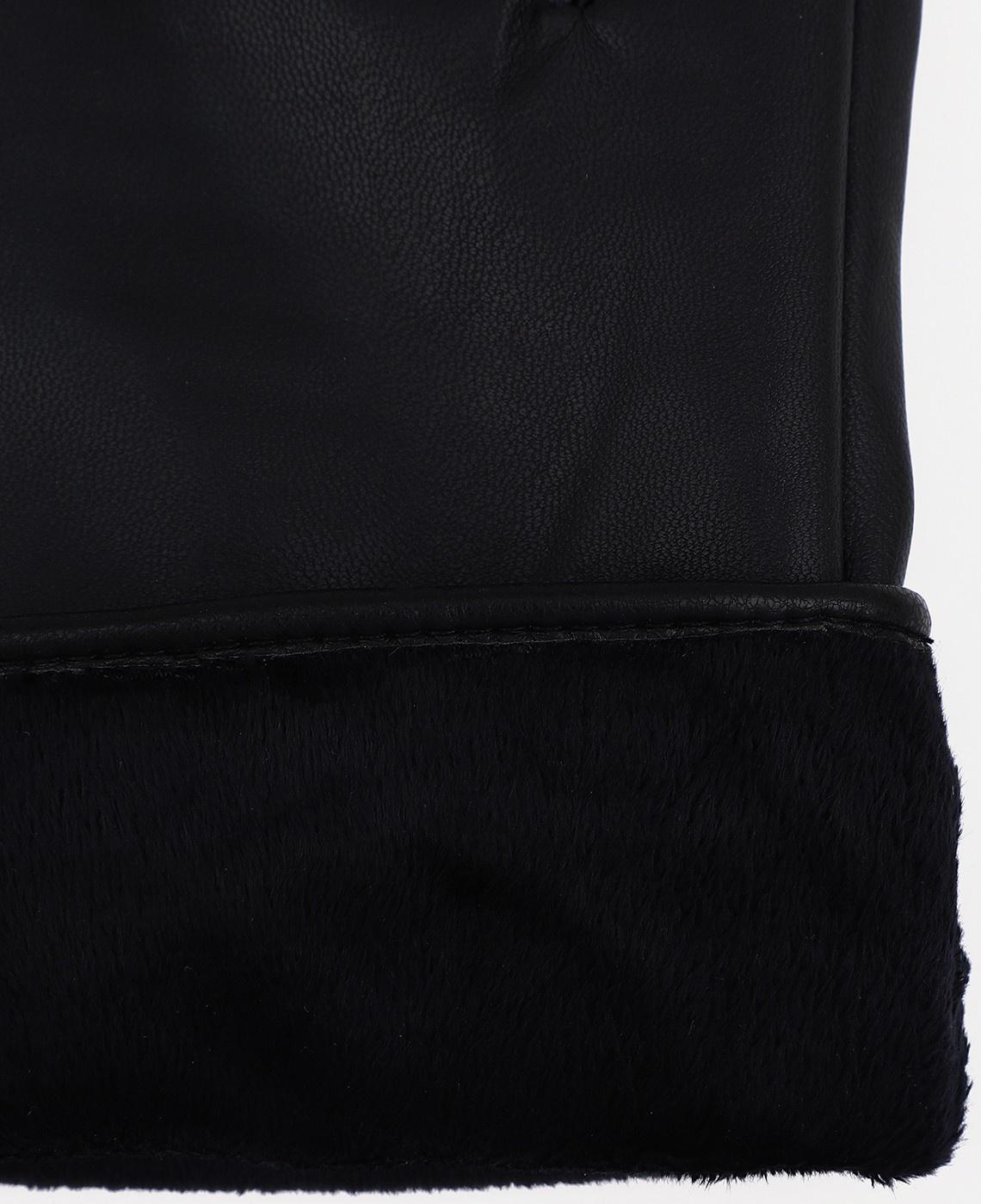 Перчатки мужские, безразмерные, без утеплителя, цвет чёрный