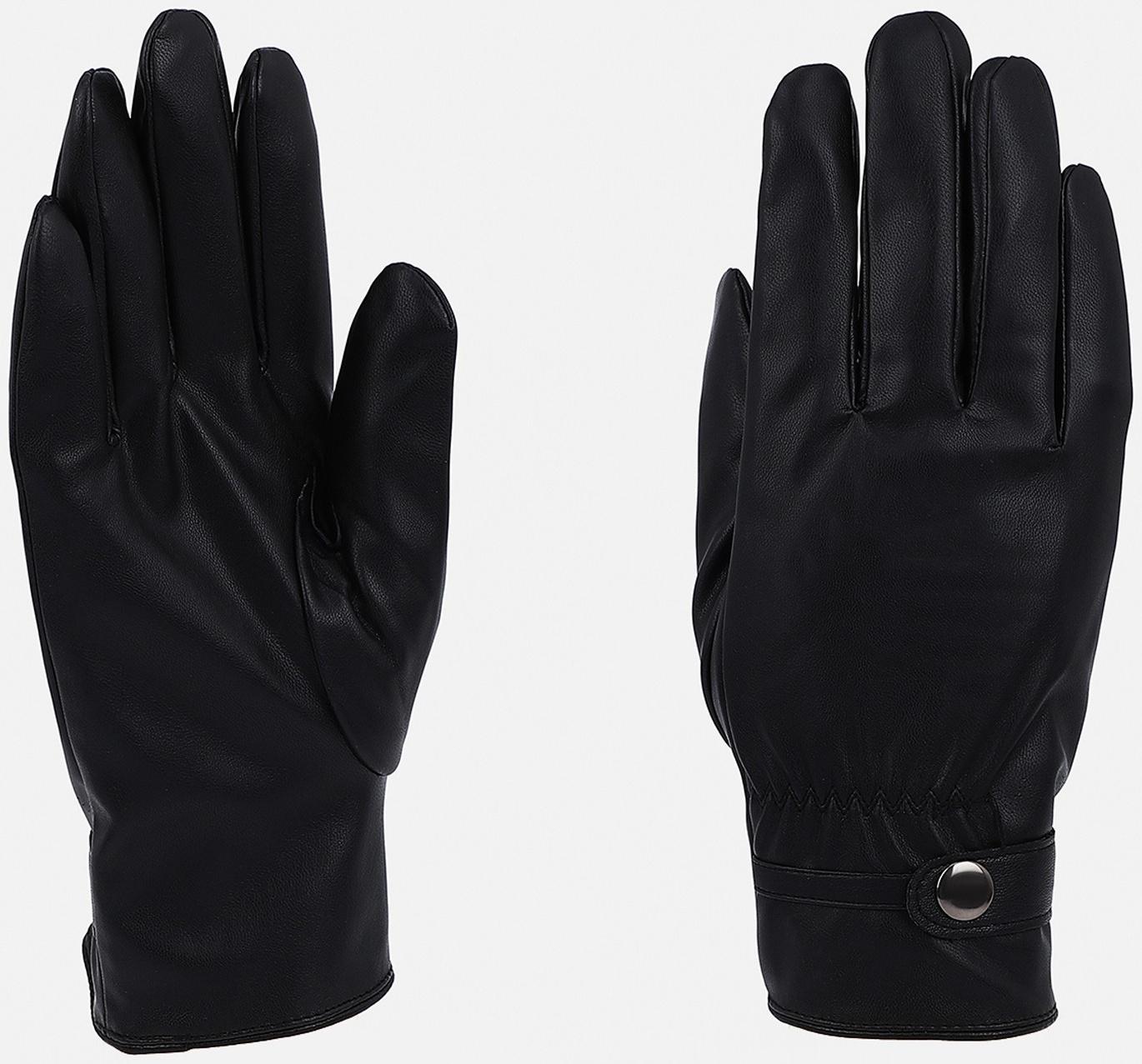 Перчатки мужские, безразмерные, без утеплителя, цвет чёрный