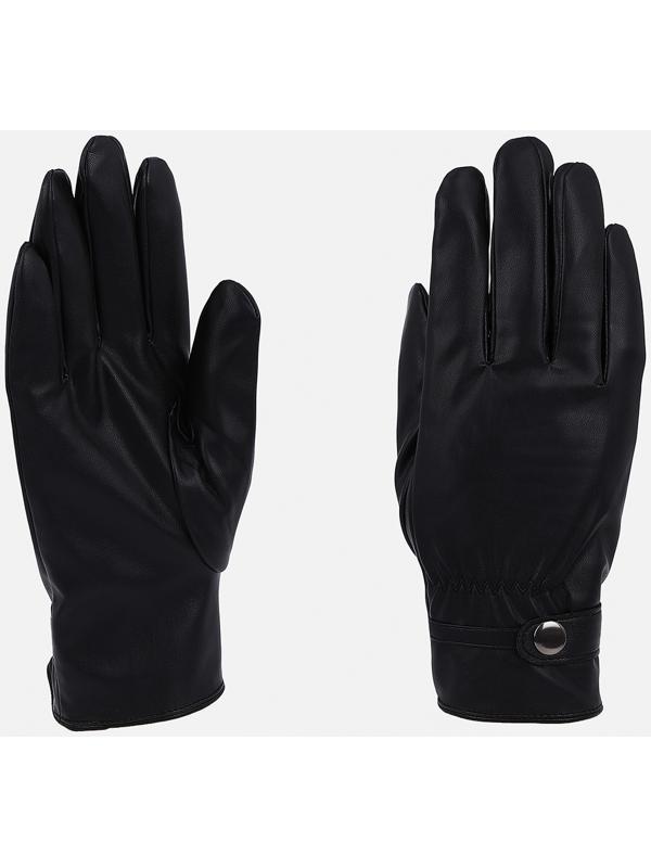 Перчатки мужские, безразмерные, без утеплителя, цвет чёрный