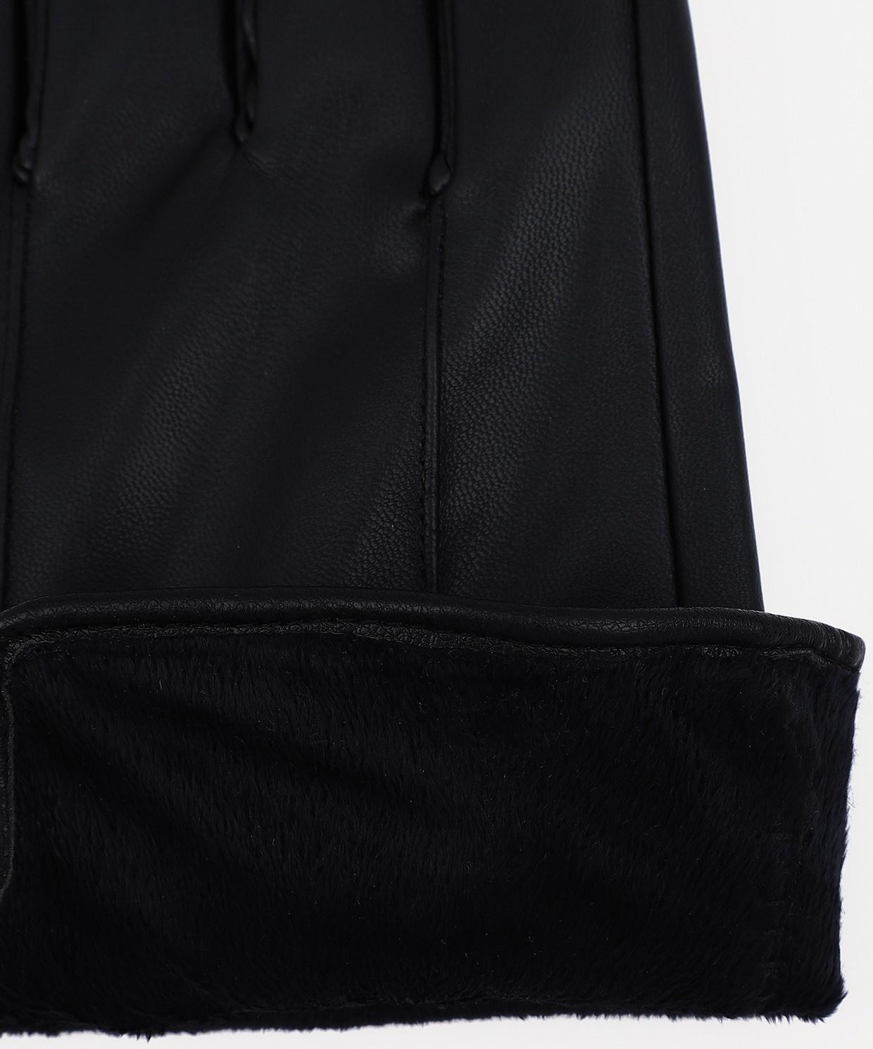 Перчатки мужские, безразмерные, без утеплителя, цвет чёрный