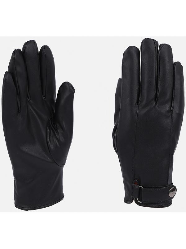 Перчатки мужские, безразмерные, без утеплителя, цвет чёрный