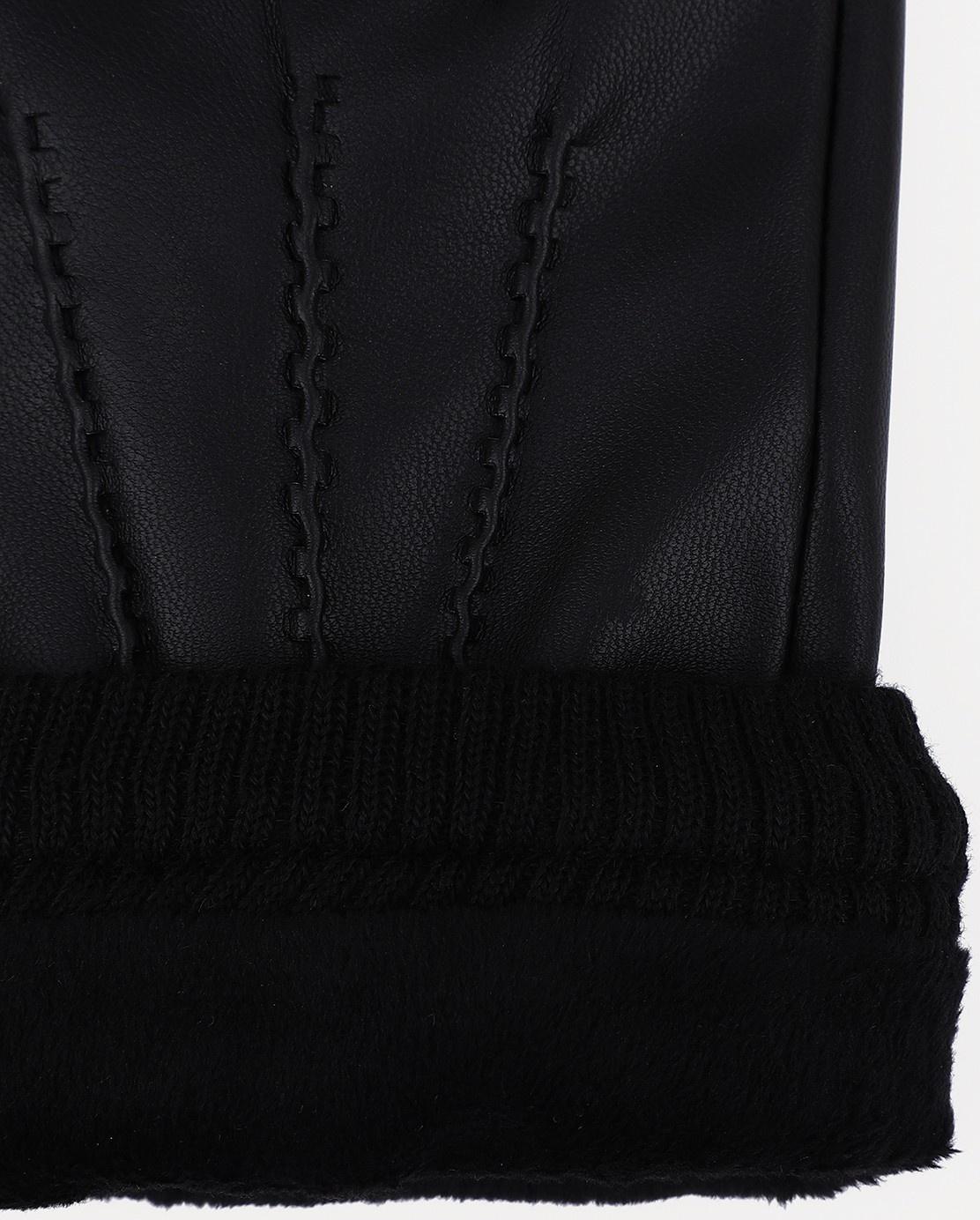 Перчатки мужские, безразмерные, без утеплителя, цвет чёрный