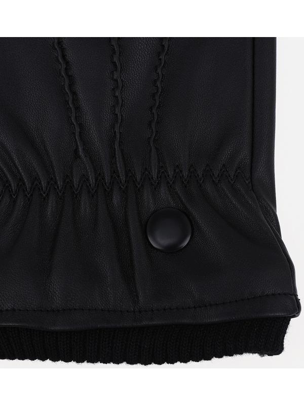 Перчатки мужские, безразмерные, без утеплителя, цвет чёрный