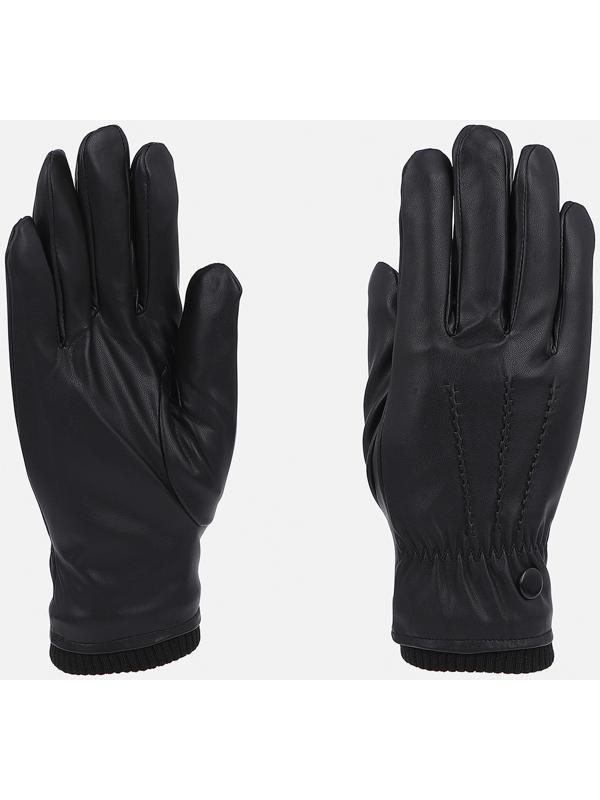 Перчатки мужские, безразмерные, без утеплителя, цвет чёрный