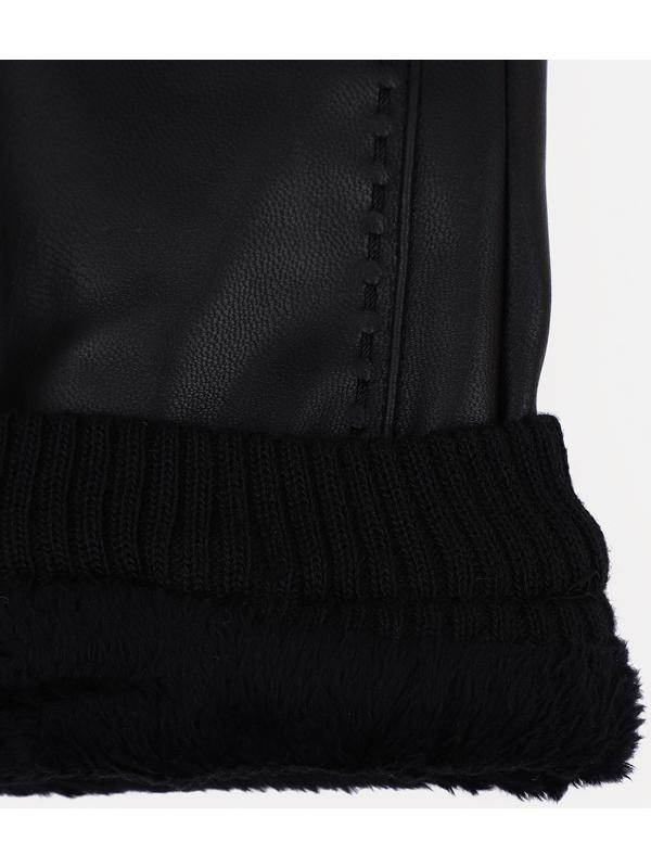 Перчатки мужские, безразмерные, без утеплителя, цвет чёрный