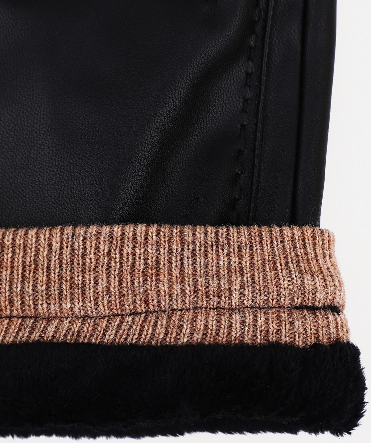 Перчатки мужские, безразмерные, без утеплителя, цвет чёрный