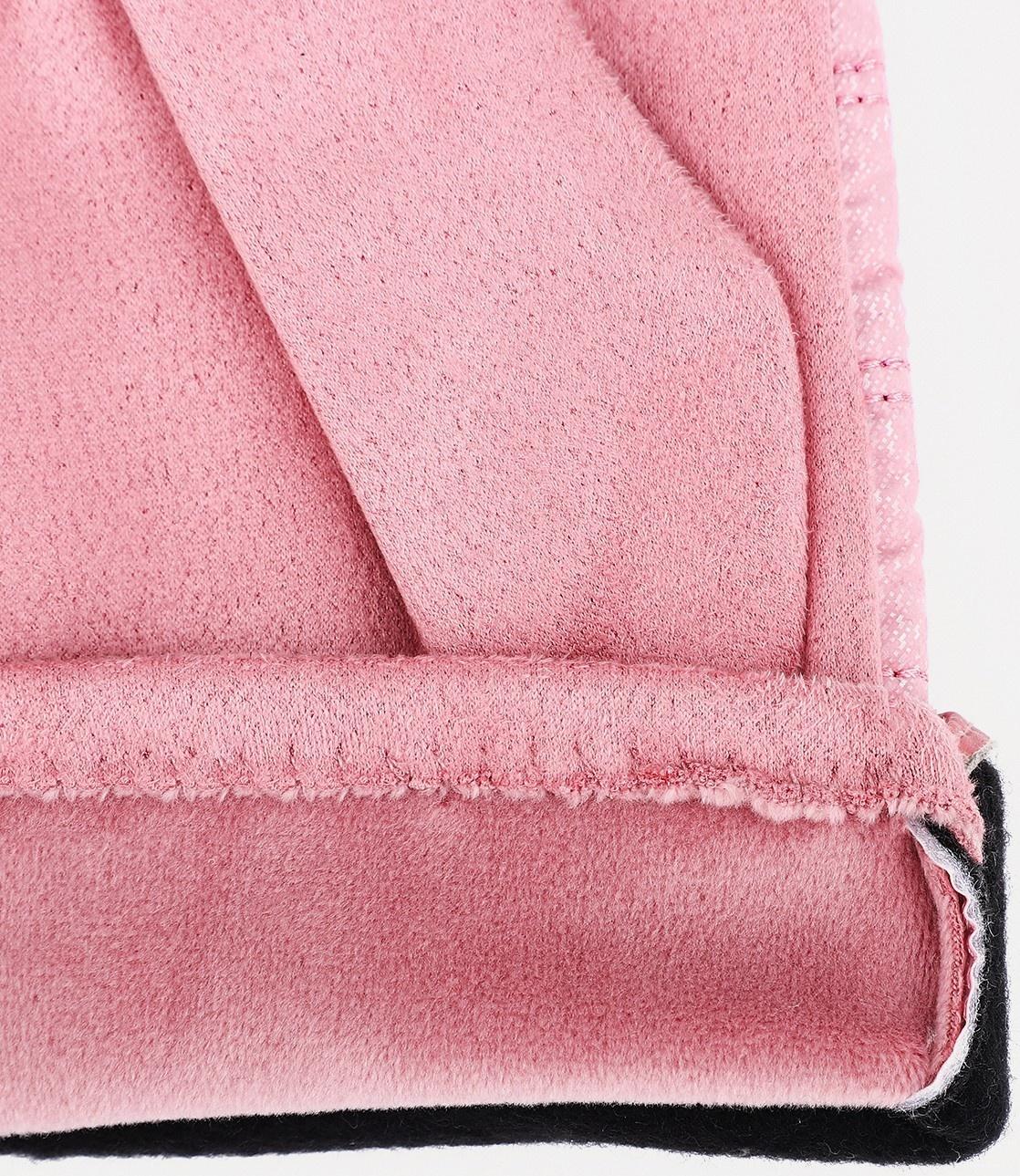 Перчатки женские, безразмерные, с утеплителем, цвет розовый