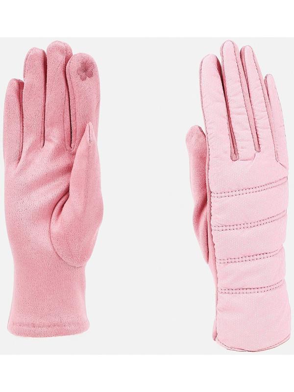 Перчатки женские, безразмерные, с утеплителем, цвет розовый