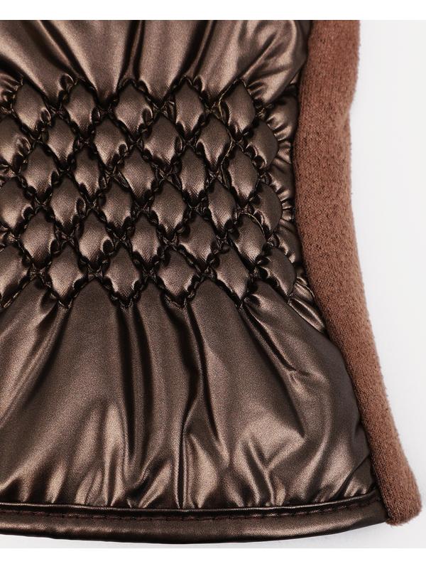 Перчатки женские, безразмерные, с утеплителем, цвет коричневый